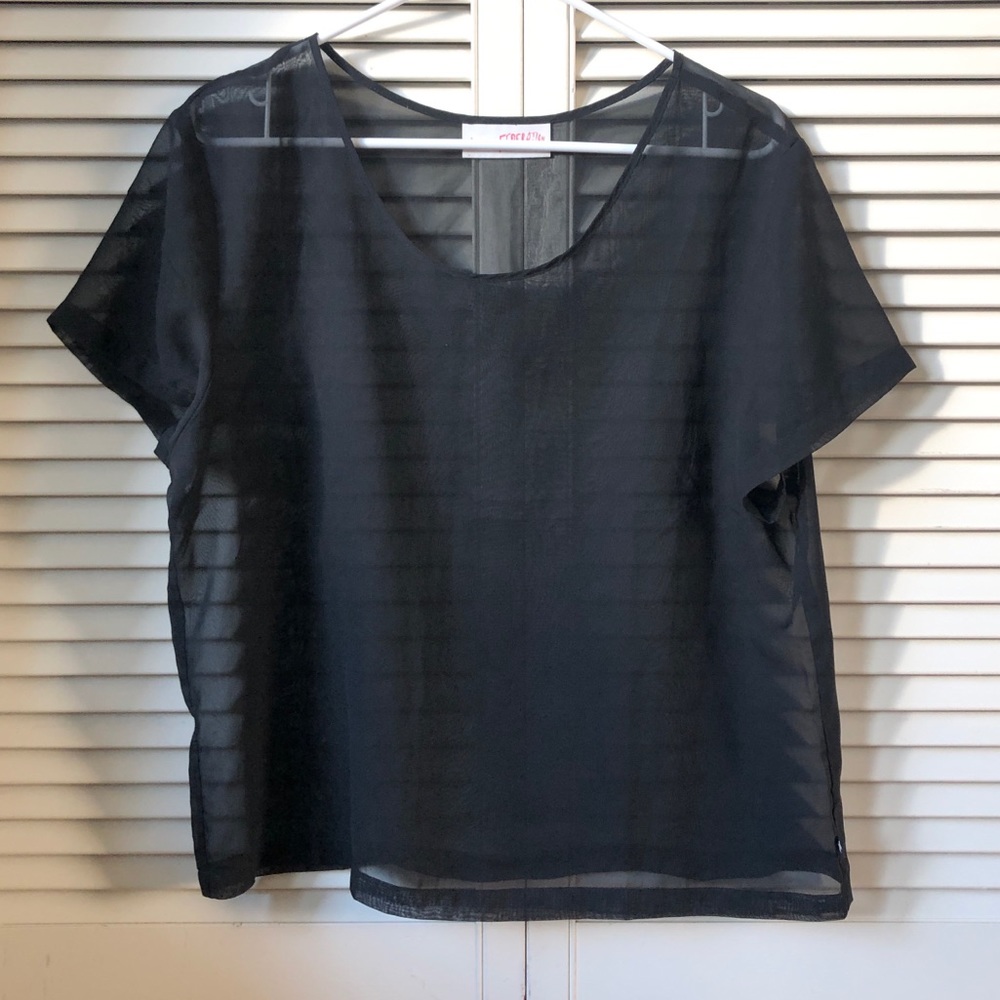 Sheer black Federation top